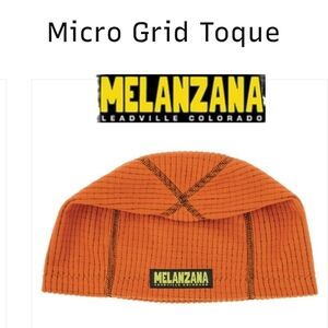 Melanzana Micro Grid Toque Large Pumpkin Orange Beanie NWT Melly Hat Microgrid